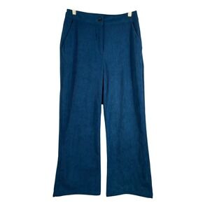 Hunter & Brown Teal Blue Corduroy Pants Size M – Wide Leg High‎ Rise